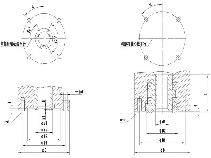 多（duō）回轉閥門電動裝置-連接尺寸