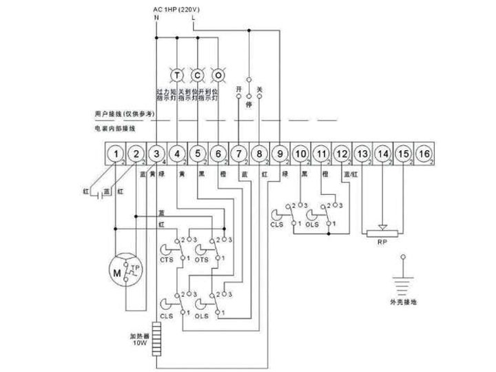QT閥門電動執行器-基本型電氣原理
